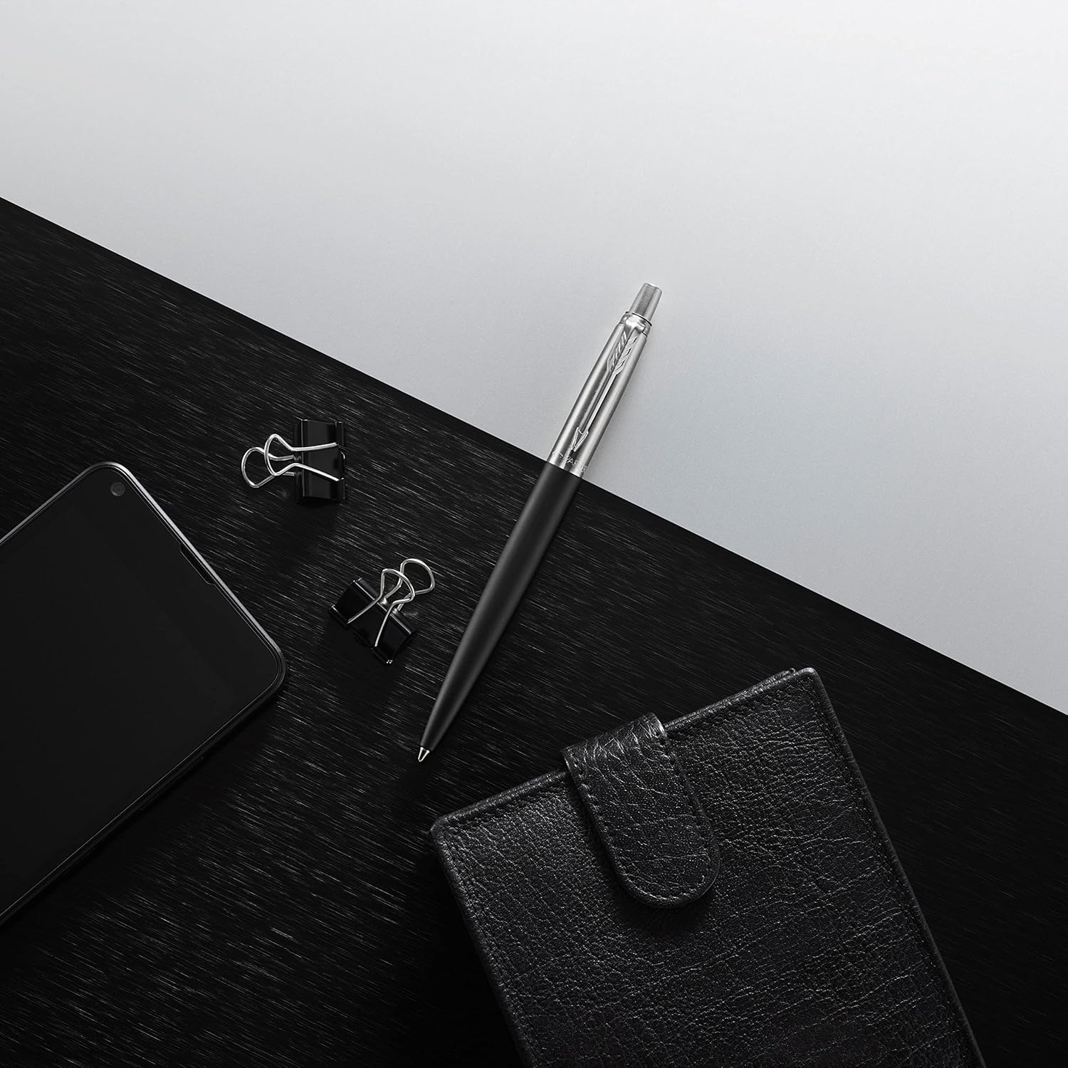 Buy Parker,Parker Jotter Ballpoint Pen: Bond Street Black with Chrome Trim | Medium Blue Ink - Gadcet UK | UK | London | Scotland | Wales| Near Me | Cheap | Pay In 3 | Ballpoint Pens